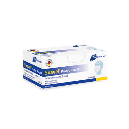 Masque Suavel® Protec Plus IIR MPSOP avec boucles d'oreilles élastiques, vert | Paquet (50 pièces)