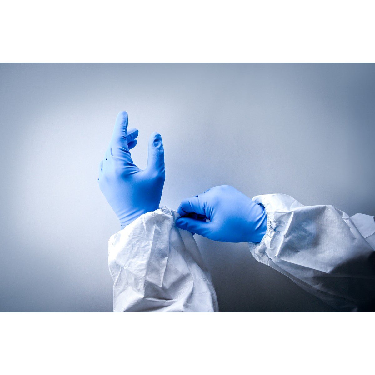 NITRAS HIGH RISK NITRILE, gants jetables en nitrile, bleu