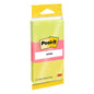 Un paquet de notes Post-it® de 3M Deutschland GmbH en différentes couleurs néon, 38 x 51 mm, 100 feuilles par bloc, 3 blocs par paquet, certifié PEFC (SGSCH-PEFC-COC-110078), idéal pour les notes et les rappels.