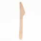 Un PAPSTAR couteau en bois "pure" (16,5 cm), écologique et stable, avec dentelure, repose sur un fond blanc. Le sac contient 25 pièces.