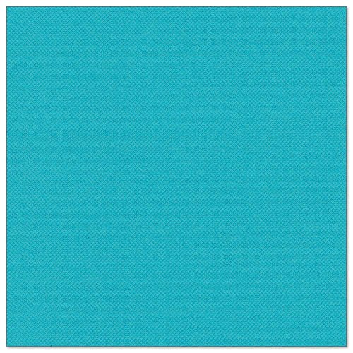 Une serviette carrée PAPSTAR 50 "ROYAL Collection" 1/4 pli 40 x 40 cm en turquoise de PAPSTAR GmbH, avec un motif de structure discret sur fond blanc.