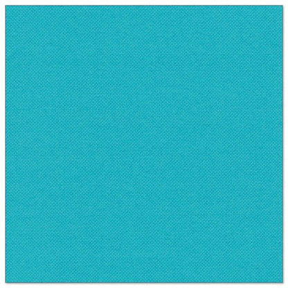 Une serviette carrée PAPSTAR 50 "ROYAL Collection" 1/4 pli 40 x 40 cm en turquoise de PAPSTAR GmbH, avec un motif de structure discret sur fond blanc.