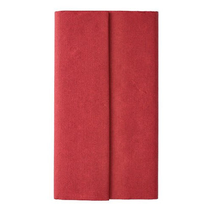 Une nappe individuelle PAPSTAR, Tissue « ROYAL Collection » 120 cm x 180 cm de la PAPSTAR GmbH, soigneusement pliée en rectangle et posée sur un fond blanc.