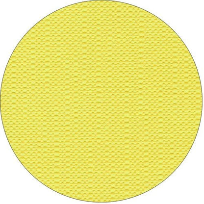 Sur un fond blanc est représentée une oblate ronde jaune avec une surface en grille, rappelant le design de haute qualité de la nappe tissu « ROYAL Collection » 120 cm x 180 cm de PAPSTAR GmbH.