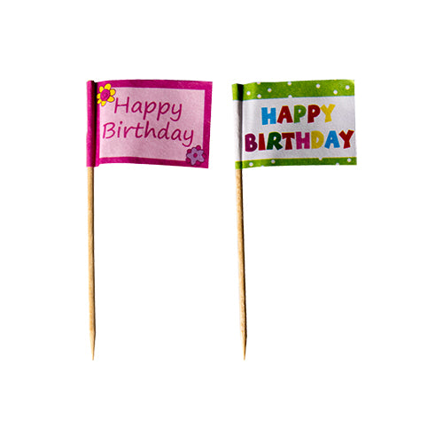 Avec les cure-dents drapeaux "Happy Birthday" de PAPSTAR GmbH (8 cm, paquet de 20), vous apportez une touche festive à vos délices de fête - des décorations amusantes et colorées pour chaque fête d'anniversaire!.