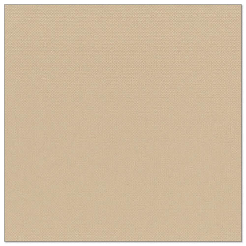 Une serviette carrée, légèrement texturée, de couleur sable de la PAPSTAR 50 serviettes "ROYAL Collection" (1/4 pli, 40 x 40 cm) de la PAPSTAR GmbH, illustrée sur un fond blanc.