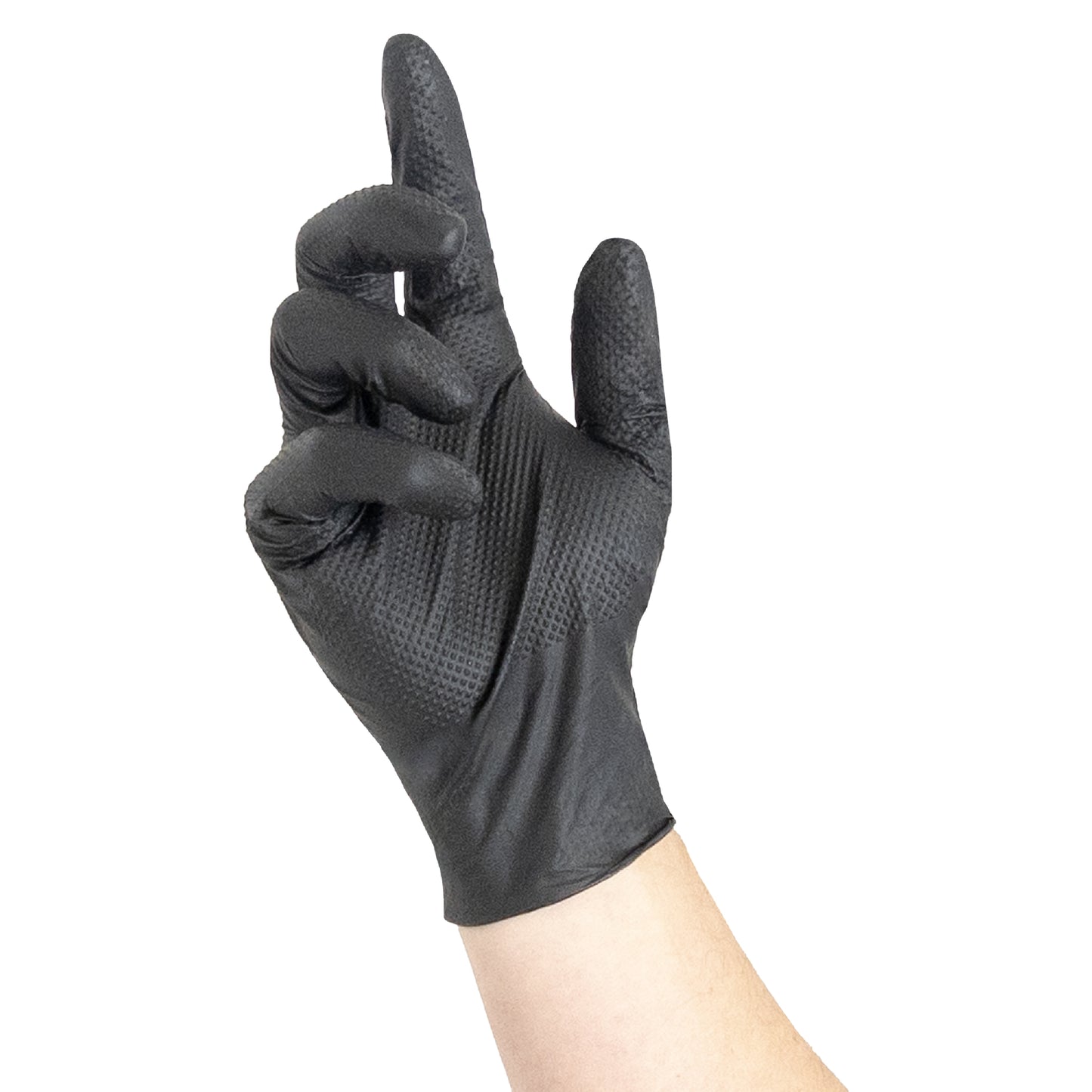 NITRAS TOUGH GRIP LIGHT, gants jetables en nitrile, noirs
