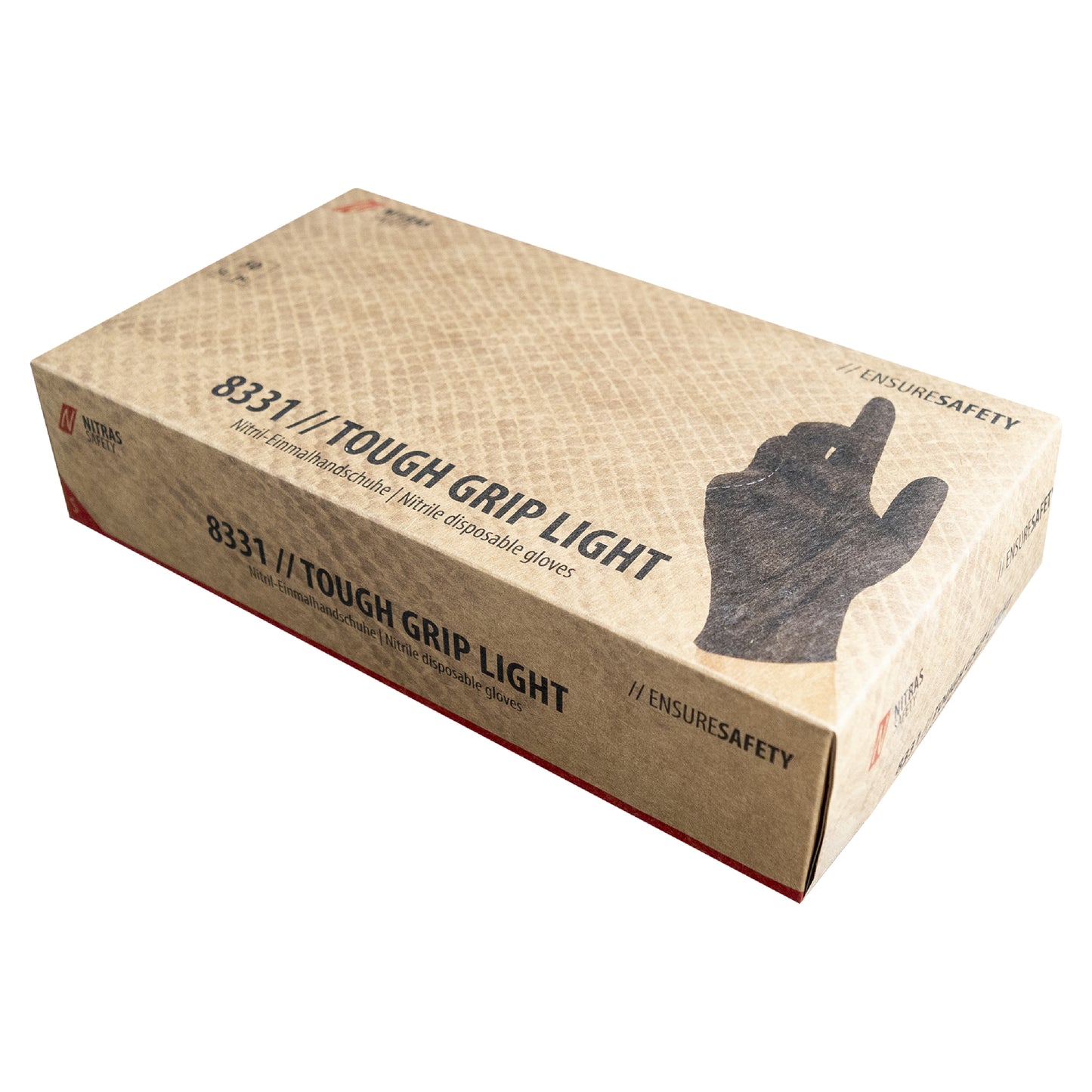 NITRAS TOUGH GRIP LIGHT, gants jetables en nitrile, noirs