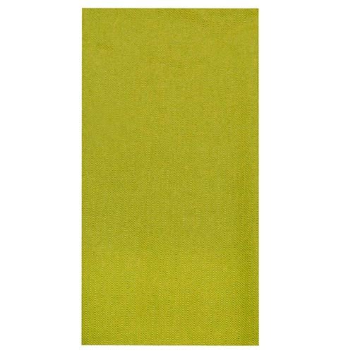 Sur un fond blanc se trouve une nappe rectangulaire de PAPSTAR GmbH, tissu « ROYAL Collection » (120 cm x 180 cm) dans une couleur vert lime unie et simple.