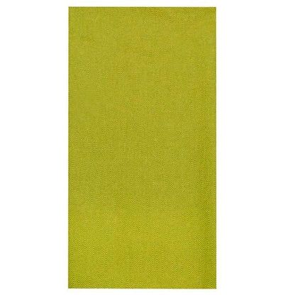 Sur un fond blanc se trouve une nappe rectangulaire de PAPSTAR GmbH, tissu « ROYAL Collection » (120 cm x 180 cm) dans une couleur vert lime unie et simple.
