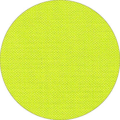 Un gros plan de la nappe Starpak, semblable à du tissu, Vlies "soft selection plus" montre un motif circulaire en tissu structuré jaune-vert vif avec un motif de tissage détaillé.