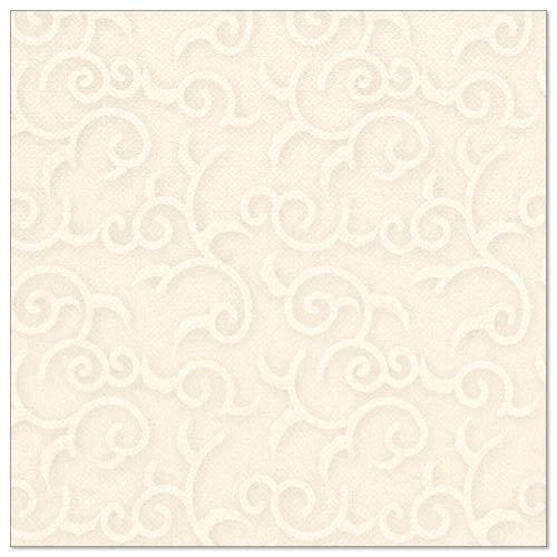 Les PAPSTAR 20 serviettes "Collection ROYAL" (40 x 40 cm, 1/4 pli) de PAPSTAR GmbH sont des serviettes couleur crème avec un motif tourbillonnant embossé et orné - idéal pour des décorations de table élégantes.