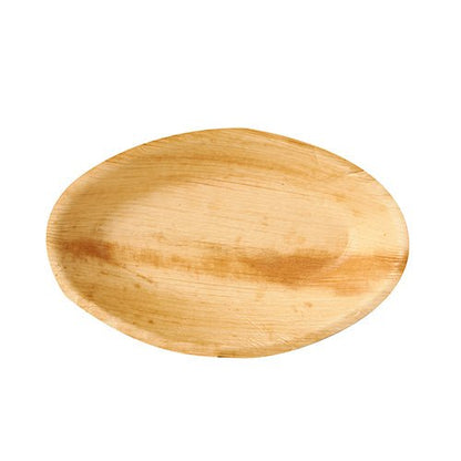 Les bols en feuille de palmier PAPSTAR "pure", ovales (20x12,5 cm), en matériau écologique, sont biodégradables et idéaux comme bols jetables durables pour des occasions respectueuses de l'environnement (25 pièces, film rétractable).