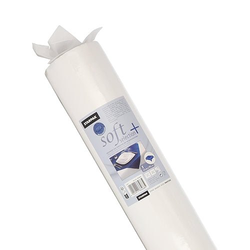 La nappe Starpak, ressemblant à du tissu, non-tissé "soft selection plus" est une nappe ressemblant à du tissu, idéale pour des repas élégants et facile à nettoyer après le repas.