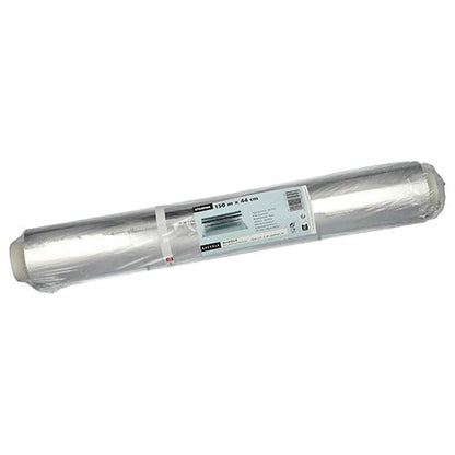 Un rouleau de papier d'aluminium Starpak en vrac de la marque Starpak, dans un emballage avec une étiquette blanche avec les détails du produit, repose sur un fond blanc.