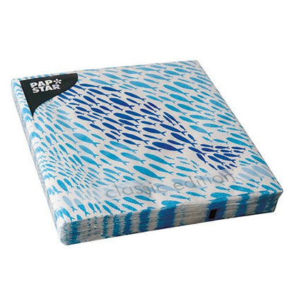 Un paquet carré de PAPSTAR 20 serviettes, 33x33 cm, 3 plis, Design Set 6 de PAPSTAR GmbH - idéal pour décorer élégamment la table dressée.