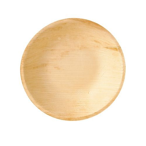 Un bol rond, brun clair PAPSTAR en feuille de palmier "pure", 17,5 cm, en matériau écologique - parfait comme vaisselle jetable durable comme ces bols compostables de PAPSTAR GmbH dans une boîte (25 pièces).