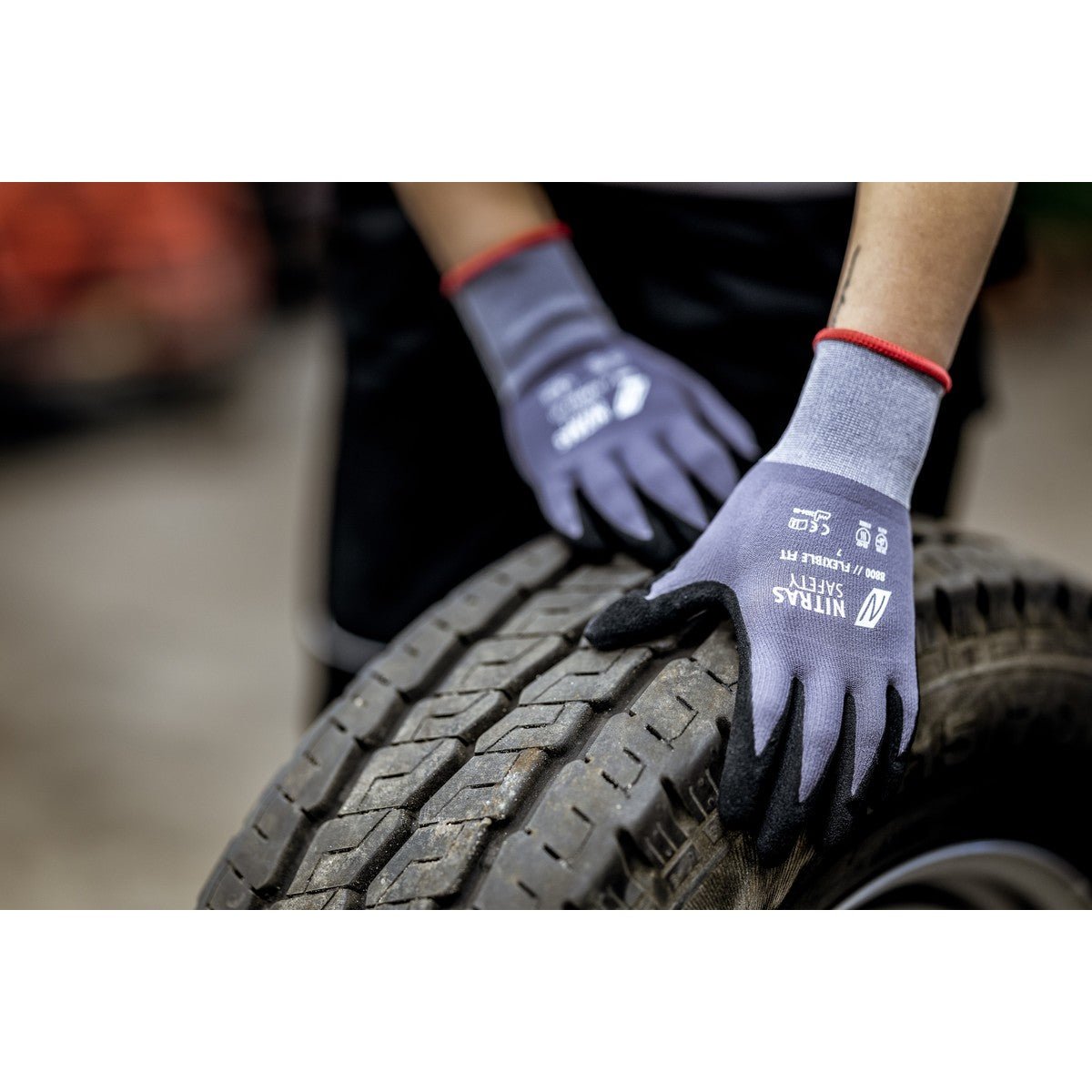 NITRAS FLEXIBLE FIT, gants de montage, gris / noir