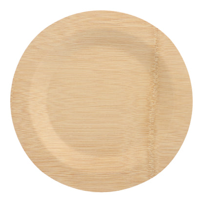 Le PAPSTAR 10 assiettes, bambou « pur » rond du PAPSTAR GmbH est une assiette jetable ronde, brun clair, en bambou biodégradable avec une ligne verticale structurée et offre un choix durable pour une alimentation écoresponsable.