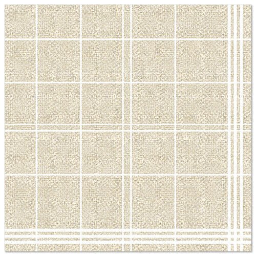 Les PAPSTAR 50 serviettes "ROYAL Collection" 1/4-pli 40 x 40 cm sable de PAPSTAR GmbH sont des serviettes beiges de haute qualité avec une surface texturée et un discret motif à carreaux, idéales pour ceux qui recherchent des serviettes de haute qualité.