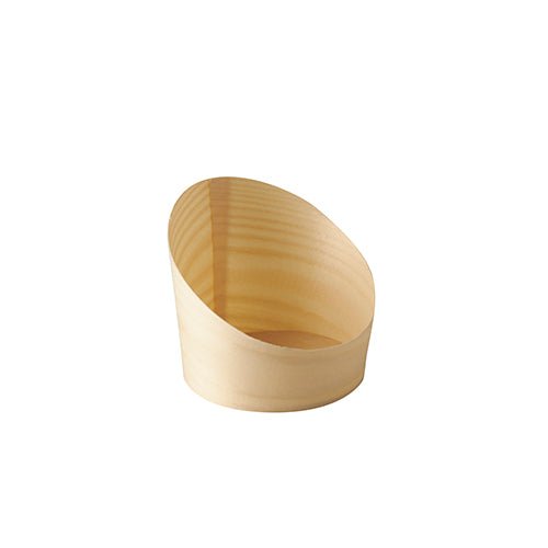 Le gobelet à collation en bois "pure" de PAPSTAR GmbH, Ø 8,2 cm, est un gobelet jetable écologique en paquet de 25, ovale et clair, avec des côtés lisses - idéal pour un service durable.