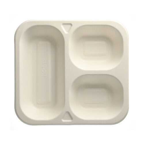 Les PAPSTAR 50 bols scellés en canne à sucre (4,2 x 24,5 x 26,5 cm, blanc) de PAPSTAR GmbH est un emballage alimentaire écologique en trois parties - idéal pour le stockage durable des aliments.