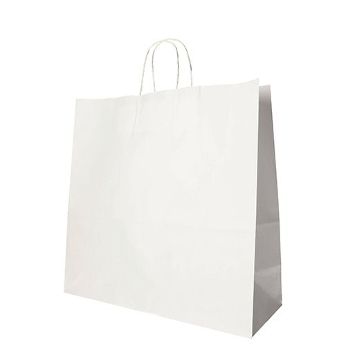 Les PAPSTAR 25 sacs de PAPSTAR GmbH sont de simples sacs en papier blanc avec poignée torsadée, parfaits comme sacs écologiques pour faire des courses ou offrir.