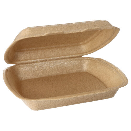 Les boîtes à menu Starpak 50 avec couvercle rabattable, XPP (7x20,5x24cm, beige) sont des boîtes à menu rectangulaires compostables avec couvercle rabattable - idéales pour le transport des aliments. Le contenu est vide et prêt à l'emploi.