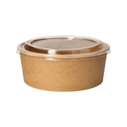 Le couvercle de 50 pour bols à salade, rond clair de 2 cm de hauteur en PLA de la PAPSTAR GmbH est illustré sur un fond blanc simple. Ce couvercle en PLA clair et rond est idéal pour fermer des bols à salade à emporter ou pour conserver des aliments.