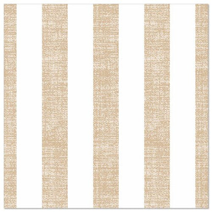 Les PAPSTAR 50 serviettes "ROYAL Collection" 1/4-pli (40x40 cm) de la PAPSTAR GmbH avec leur motif quadrillé de bandes alternées sable-beige et blanches confèrent à chaque table dressée une note élégante et raffinée.