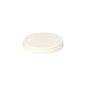 Un couvercle rond et blanc PAPSTAR GmbH pour gobelets en carton (Ø 8 cm), avec un bord légèrement surélevé et une ouverture rectangulaire, 50 pièces, illustré sur fond blanc.
