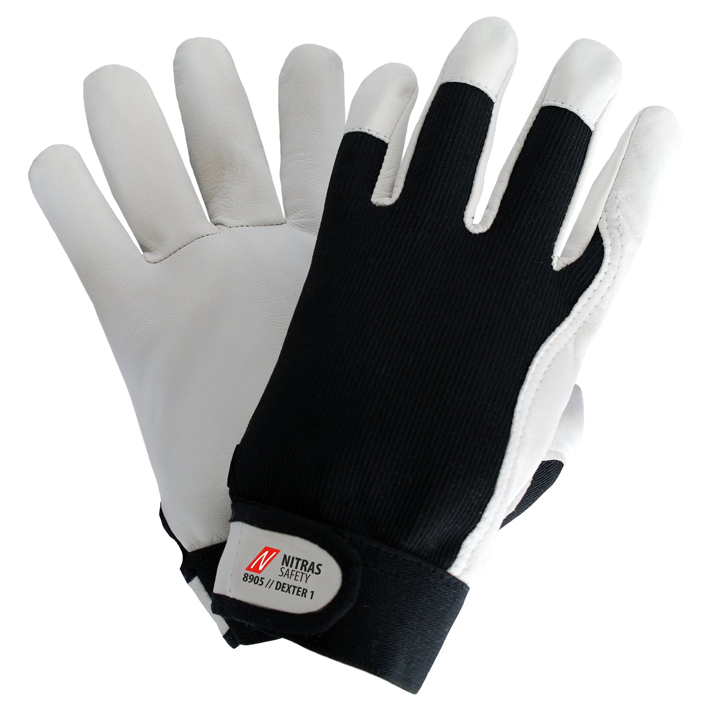 NITRAS DEXTER 1, gants de mécanicien, gris/noir