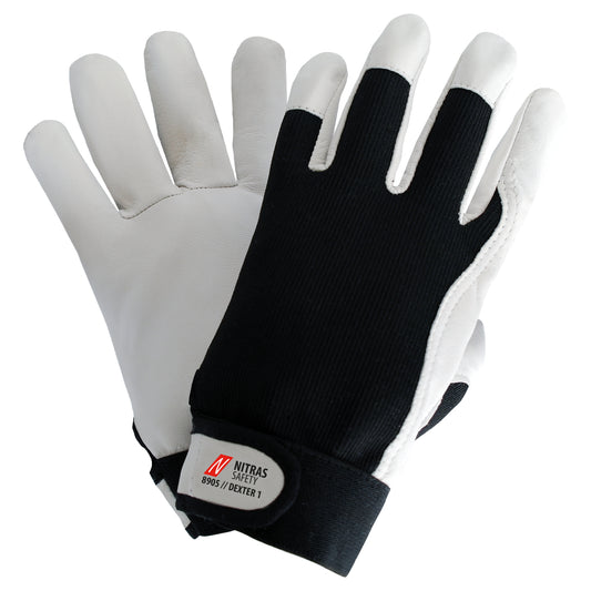NITRAS DEXTER 1, gants de mécanicien, gris/noir