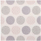 Embellez votre table avec les 50 serviettes "ROYAL Collection" 1/4-pli 40 x 40 cm roses de PAPSTAR GmbH avec des cercles géométriques en rose et gris sur fond de grille blanche - des serviettes élégantes pour chaque occasion.