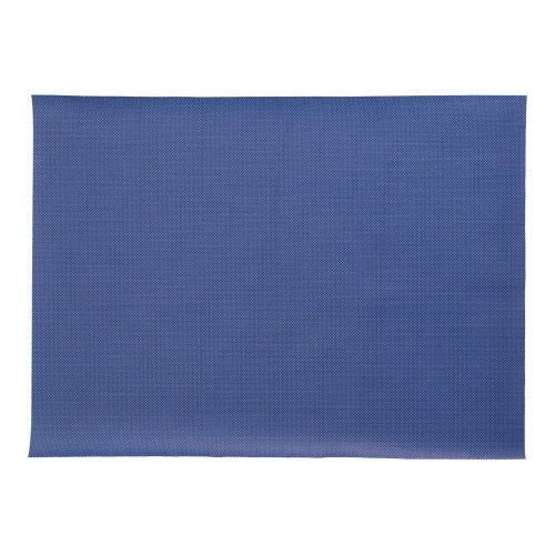 Un set de table rectangulaire bleu de la société PAPSTAR de la série "soft selection plus", en non-tissé ressemblant à du tissu (30 x 40 cm), avec une structure de tissage subtile, illustré sur un fond blanc.
