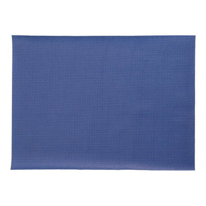 Un set de table rectangulaire bleu de la société PAPSTAR de la série "soft selection plus", en non-tissé ressemblant à du tissu (30 x 40 cm), avec une structure de tissage subtile, illustré sur un fond blanc.