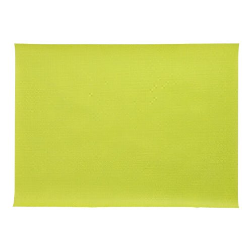 Les 100 sets de table, ressemblant à du tissu, en non-tissé "soft selection plus" (30 x 40 cm) de la société PAPSTAR sont des tapis rectangulaires vert citron avec une surface légèrement texturée - parfaits pour une table dressée avec style.