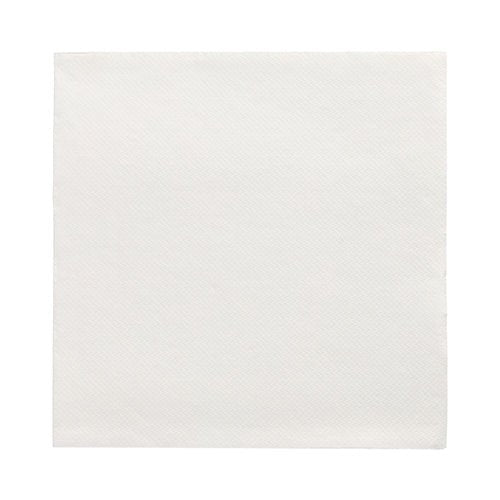 Un PAPSTAR 20 serviettes "DAILY Collection" 1/4-pli (32x32 cm) de PAPSTAR GmbH est représenté à plat sur fond blanc. La serviette blanche et carrée se distingue par sa structure discrète – idéale pour une décoration de table élégante.