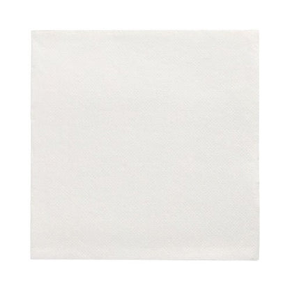 Un PAPSTAR 20 serviettes "DAILY Collection" 1/4-pli (32x32 cm) de PAPSTAR GmbH est représenté à plat sur fond blanc. La serviette blanche et carrée se distingue par sa structure discrète – idéale pour une décoration de table élégante.