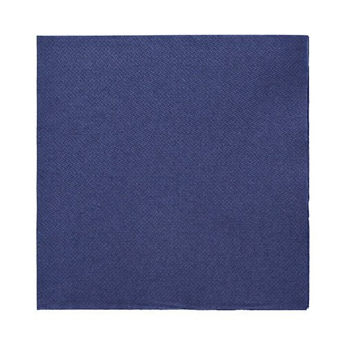 Les 20 serviettes "DAILY Collection" 1/4 pli, 32x32 cm, de PAPSTAR GmbH se présentent en bleu foncé simple avec une structure simple et des bords droits - idéal pour toute décoration de table, présentées sur un fond blanc.
