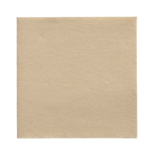 Une serviette beige unique PAPSTAR 20 serviettes "DAILY Collection" (32x32 cm, 1/4-pli) de PAPSTAR GmbH est représentée sur fond blanc, idéale pour des serviettes élégantes ou une décoration de table simple.