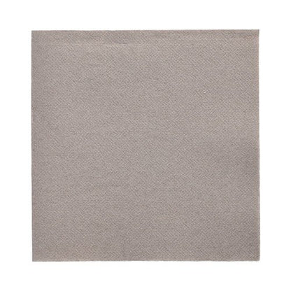 Les PAPSTAR 20 serviettes "DAILY Collection" 1/4-pli 32x32cm de PAPSTAR GmbH sont des serviettes gris clair, discrètement structurées, idéales pour la décoration de table et représentées sur fond blanc.