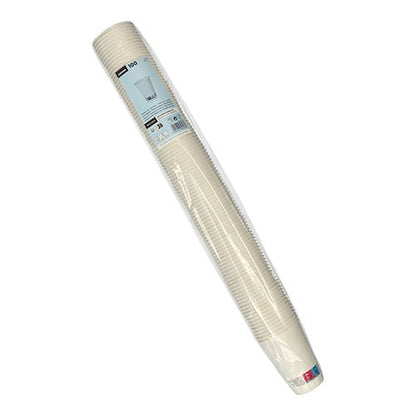 Un pack de 100 gobelets automatiques blancs Starpak « To Go » en carton (0,18 l, Ø 7 cm, 9,2 cm) est emballé dans du film plastique sur un fond blanc - idéal comme gobelet à café ou pour les distributeurs automatiques.