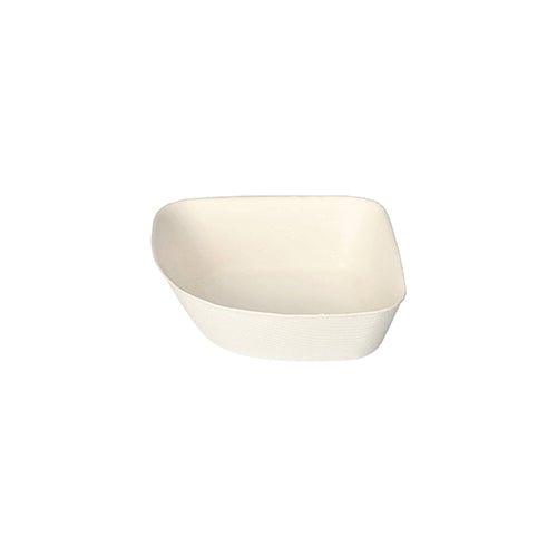 Les PAPSTAR 4 bols « pure » blanc « Belle Vie, Ligne Carrée » sont fabriqués en canne à sucre biodégradable – des bols jetables carrés et écologiques de PAPSTAR GmbH avec des coins légèrement arrondis.