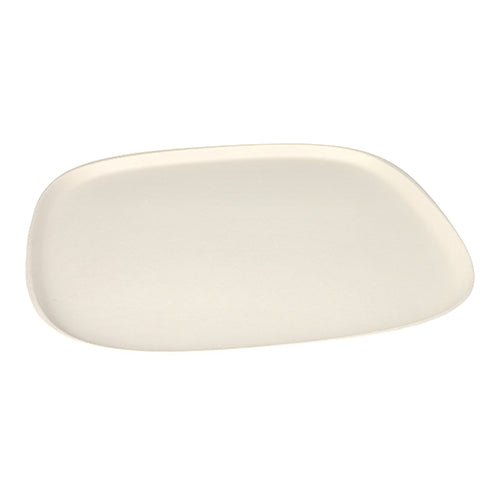 Le PAPSTAR 4 assiette en canne à sucre « pure » blanc « Belle Vie, Ligne Carrée » de PAPSTAR GmbH est une assiette rectangulaire, de couleur crème avec des bords arrondis - idéale pour tous ceux qui recherchent de la vaisselle écologique.