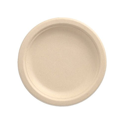 Le PAPSTAR 50 assiettes, canne à sucre "pure" de PAPSTAR GmbH est une assiette ronde simple avec un bord surélevé - parfait comme assiette en carton durable pour toute occasion.