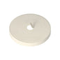 Un paquet de 50 couvercles ronds blancs Starpak pour gobelets en carton de 9 cm de diamètre, vu d'en haut sur fond blanc. Marque : Starpak.