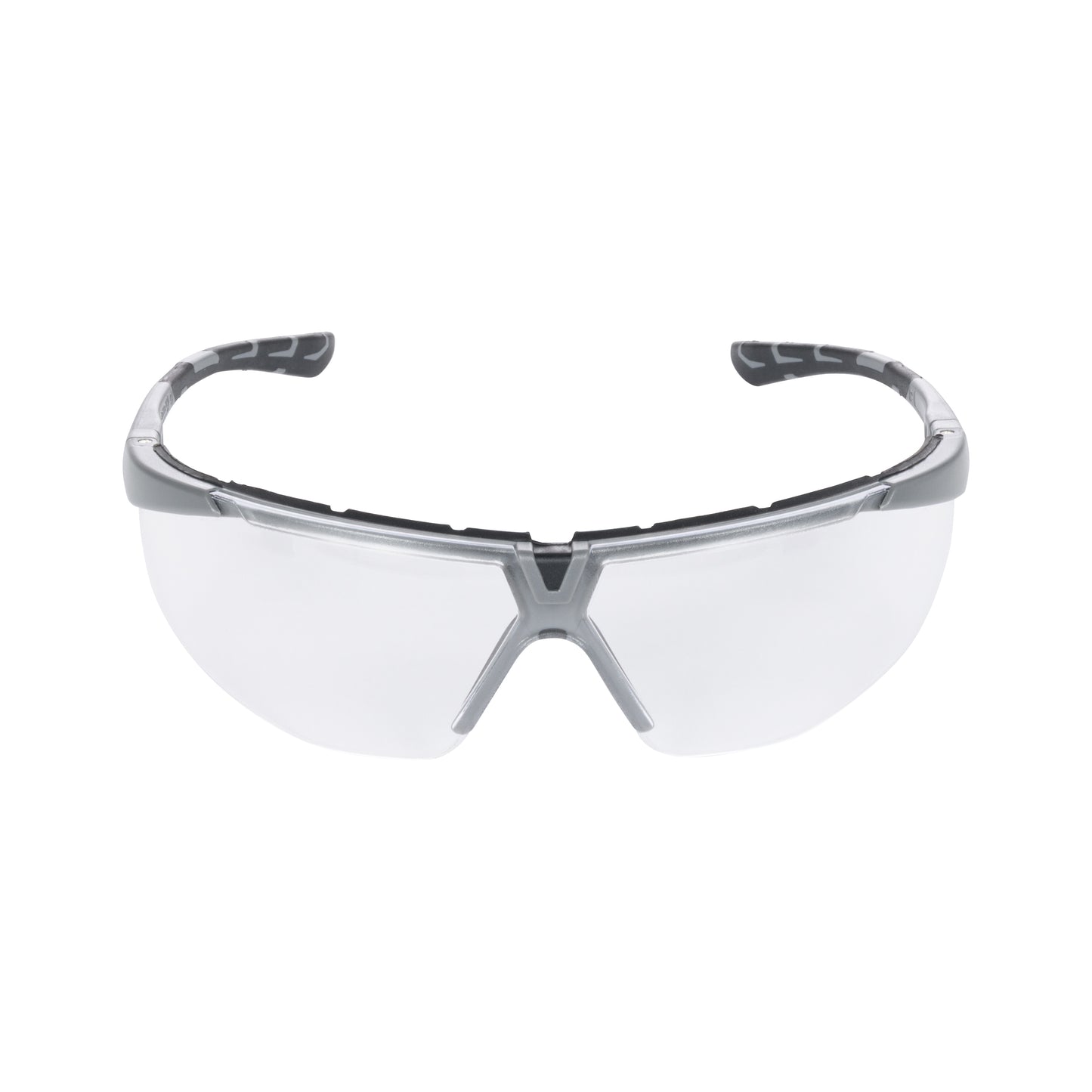 NITRAS VISION PROTECT PREMIUM, lunettes de branche, transparent / gris, plastique ISO 16321-1 | Paquet (12 pièces)