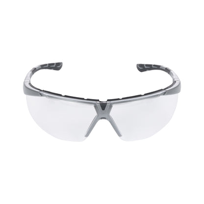 NITRAS VISION PROTECT PREMIUM, lunettes de branche, transparent / gris, plastique ISO 16321-1 | Paquet (12 pièces)