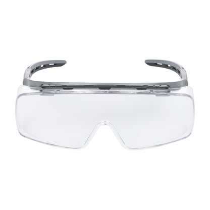 NITRAS VISION PROTECT PREMIUM, lunettes de branche, transparent / gris, plastique ISO 16321-1 | Paquet (10 pièces)